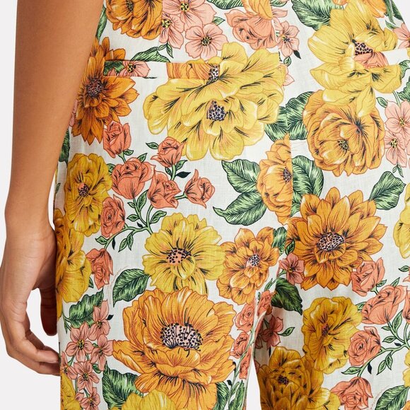 ZIMMERMANN Poppy Cropped Linen Flare Pants - Picture 7 of 12